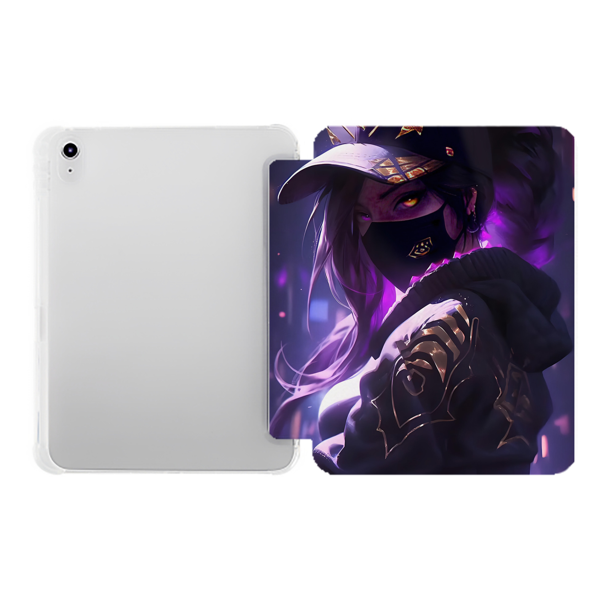 （画像用） リーグ・オブ・レジェンド League of Legends LOL IPad ケース ペン収納付き 三つ折りスタンド PUレザー×シリコン 対応機種9.5/10.5/10.9インチ